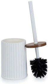 Sada kúpeľňových doplnkov Roza biela/s povrchovou úpravou v dekore dreva