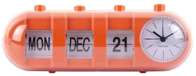 Budík Retro Tube Calendar Flip Karlsson KA6045OR, 10cm