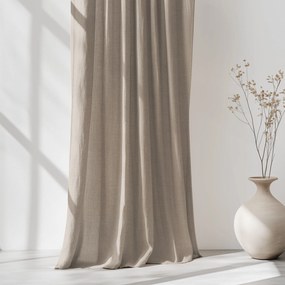 Goldea záves z ľanovej zmesi - kávový 240x145 cm