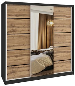 Šatníková skriňa SERENITY 200 cm dub wotan mat MT SERENITY SZP5/0/B/DW/0/HIAL