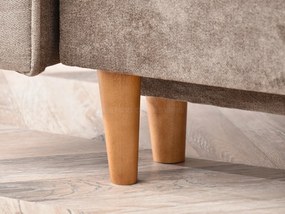 Pohovka dvojsedačka Legacion (béžová + dub). Akcia -15%. Vlastná spoľahlivá doprava až k Vám domov. 1136844
