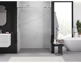 Mexen Exo, 1-krídlové dvere do otvoru 130x200 cm, 6mm číre sklo, chrómový profil, 819-130-000-01-00