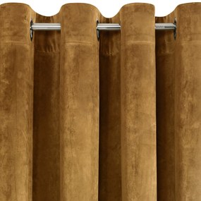 ZATEMŇOVACÍ ZÁVES NA KRÚŽKOCH RIA 140X250 CM MEDOVÁ