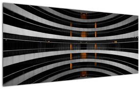 Abstraktný obraz - budova (120x50 cm)