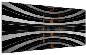 Abstraktný obraz - budova (120x50 cm)
