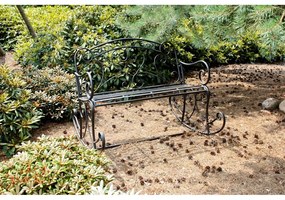 Čierna kovová záhradná lavica Dares - Garden Pleasure