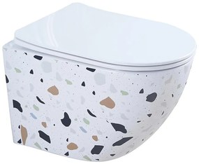 Závesná WC misa Stone s doskou volne padajúca