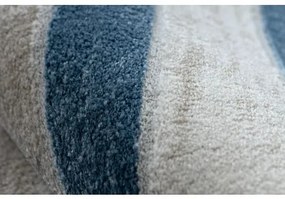 Moderný koberec NOBLE 1539 68 vzor rámu vintage - Štrukturálny, dve vrstvy rúna, krémová modrá Veľkosť: 140x190 cm