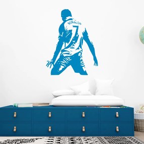 Veselá Stena Samolepka Futbalista Ronaldo Farba: modrá, Veľkosť: 40 x 51 cm