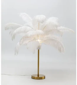 Feather Palm stolná lampa biela 60 cm