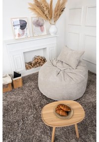 Tmavosivý menčestrový sedací vak Om 110 – SLOWDOWN