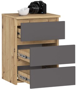 Komoda CL3 40 cm dub artisan/grafitově šedá