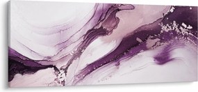 Obraz - Purple fluid art (120x50 cm)