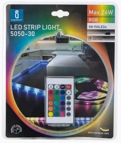 Aigostar - LED RGB stmievateľný pásik 5m LED/24W/12/230V IP65 + DO