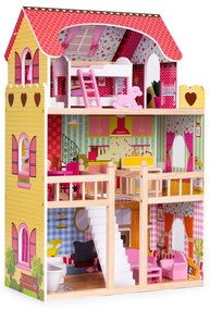 Dřevěný patrový domek pro panenky Lila Ecotoys
