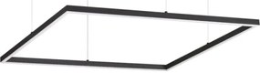 Ideal Lux - LED luster na lane ORACLE SLIM LED/44W/230V 3000K 70x70 cm čierna