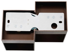 Moderné nástenné svietidlo tmavý bronz 2-svetlá - Transfer Double