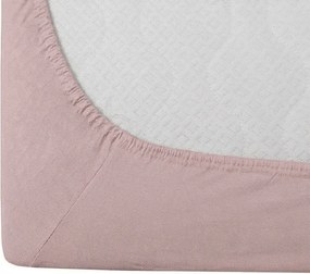 Bavlnená plachta s gumou STANDARD 90 x 200 cm staroružová