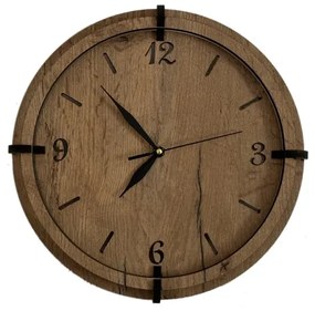 Li-Go 23628/DUB3 - Nástenné hodiny LED/1xAA pr. 32 cm svetlý dub/Kruh