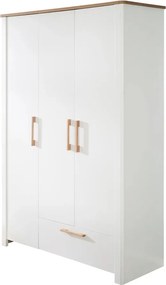 Biela detská šatníková skriňa 139x200 cm Ava – Roba