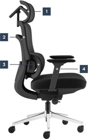 Masážne kancelárske kreslo Visioner 6.1 čierne