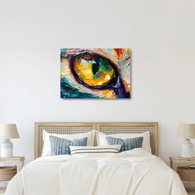 Sklenený obraz - Maľba mačacieho oka (70x50 cm)
