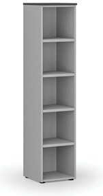 Kancelársky regál PRIMO GRAY, 400 x 420 x 1781 mm, sivá/grafit