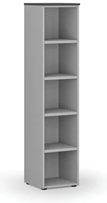 Kancelársky regál PRIMO GRAY, 400 x 420 x 1781 mm, sivá/grafit