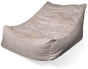 Sablio Sedací vak Lounge Zlaté a biele lastovičky - 80 x 95 x 50 cm