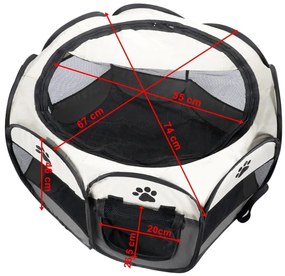 LEOBERT Univerzálna skladacia ohrádka, klietka pre psov a mačky - šedá