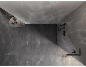 Mexen, Mexen Lunar L sprchová stena pravá 110 x 200 cm, priehľadná 8 mm, pištoľovo sivá kartáčovaná - 830L-110-000-66-00-P