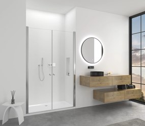 CERANO - Sprchové 2-krídlové dvere Antelo L/P - chróm, transparentné sklo - 220x190 cm, CER-CER-482137