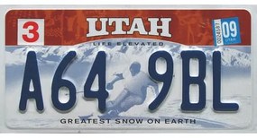 Ceduľa značka USA Utah