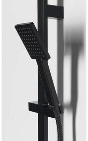 Matne čierna antikoro sprchová súprava s ručnou sprchou a posuvným držiakom 70 cm – Sapho