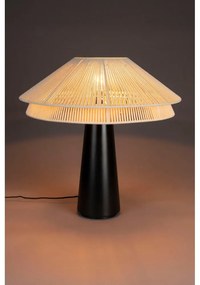 Čierno-biela stolová lampa s textilným tienidlom (výška 62 cm) Elon – Dutchbone