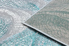 Moderný koberec DE LUXE 621 Sieť - Štrukturálny sivý / verde