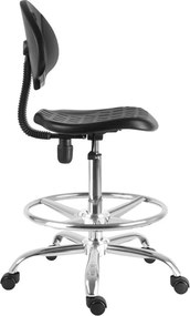 Pracovná dielenská stolička ARTI I — kov, čierna, nosnosť 130 kg