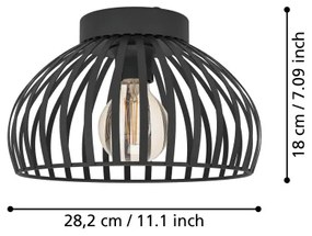 Eglo 900792 - Stropné svietidlo MOGANO 1xE27/40W/230V pr. 28 cm