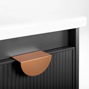 Rea Mario, súprava kúpeľňového nábytku s umývadlom 60cm, šedá matná, REA-M0006