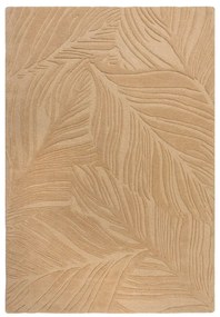 Svetlohnedý vlnený koberec Flair Rugs Lino Leaf, 160 x 230 cm