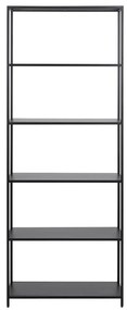 Čierna kovová knižnica 70x185 cm Newcastle – Actona