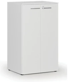 Kancelárska skriňa s dverami PRIMO WHITE, 3 police, 800 x 640 x 1335 mm, biela