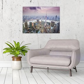 Sklenený obraz - Shanghai, Čína (70x50 cm)