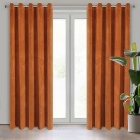ZATEMŇOVACÍ ZÁVES NA KRÚŽKOCH VILLA 140X250 CM ORANŽOVÁ
