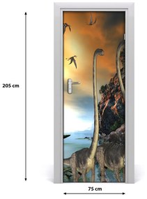 Samolepiace fototapety na dvere Dinozaury 75x205 cm