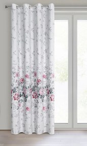 ZÁCLONA NA KRÚŽKOCH LEA05 140X250 CM KVETY