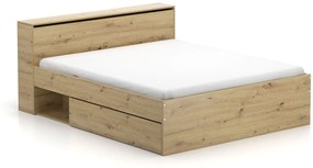 DREVONA Manželská posteľ 160 cm TEA, dub artisan