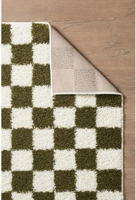 Tmavozelený/krémovobiely koberec 160x230 cm Grida – ESTE