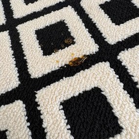 Koberec POLO čierny / biely