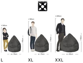 Sedací vak Sitting Point Easy XL čierny 70x110 cm